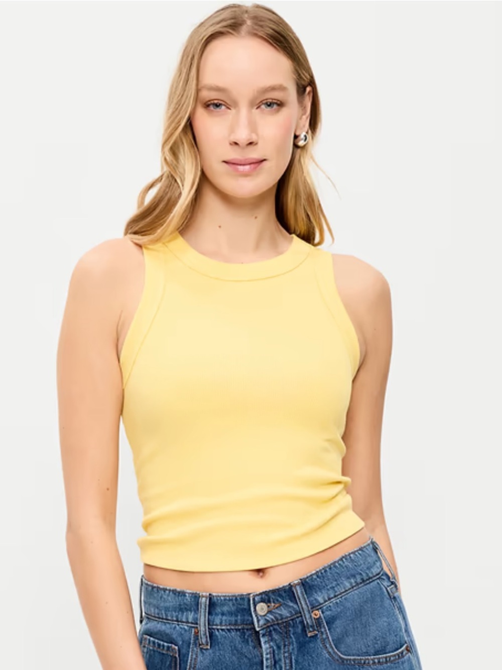 NWOT Old Navy Snug Crop Tank Top- Sweet Butter